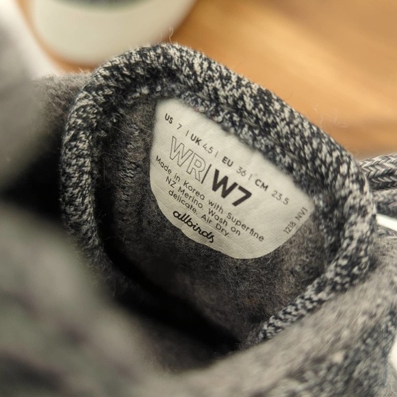Allbirds Women's The Wool Runners Grey Trail Running Shoes Size 7 Running - Picture 12 of 13